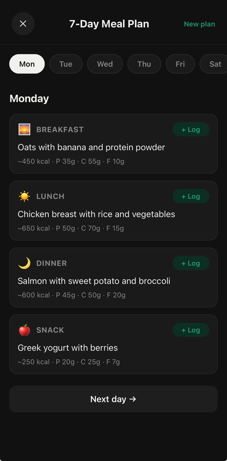 Meal plan