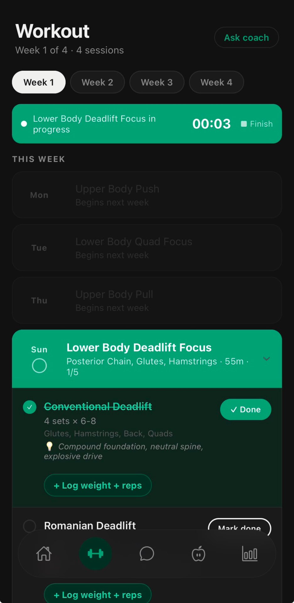 Workout plan