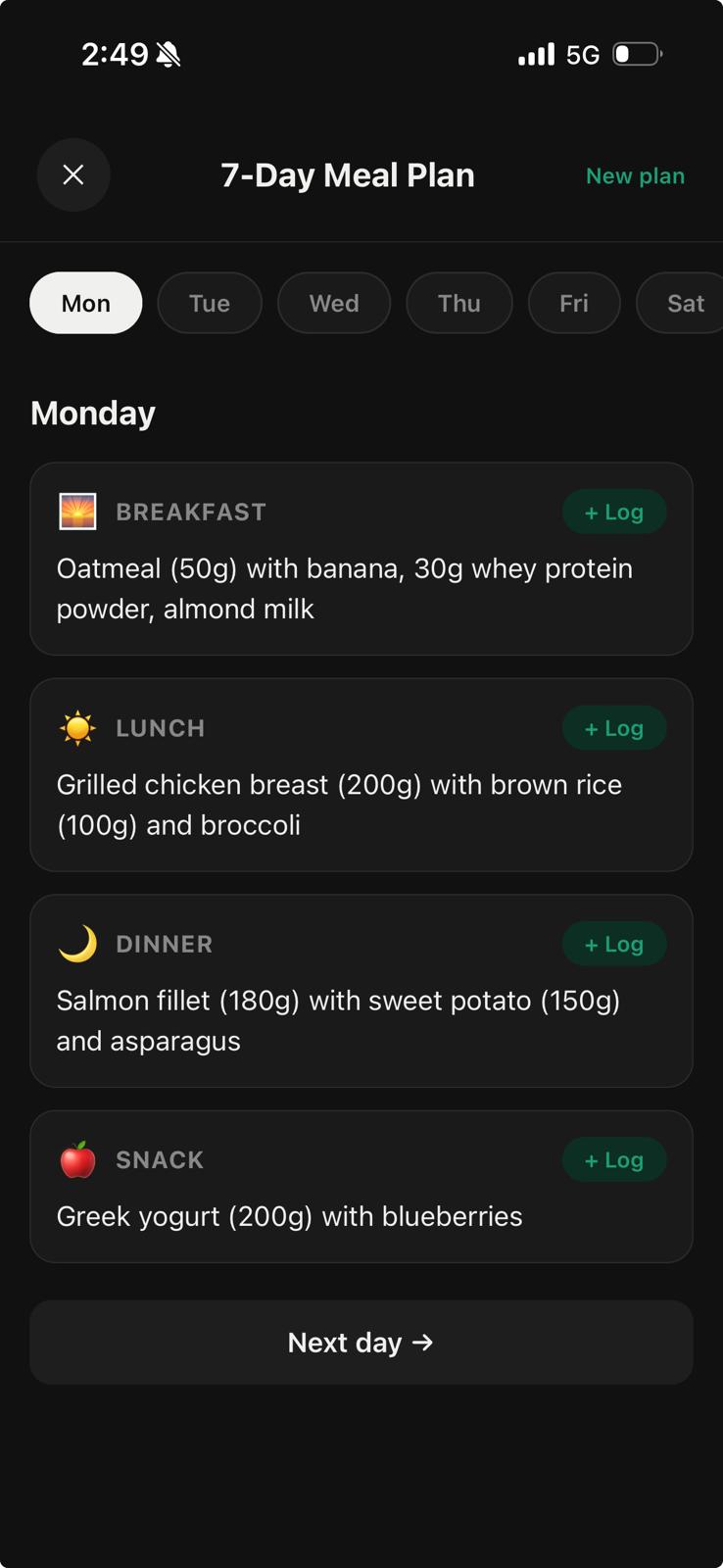 Meal plan